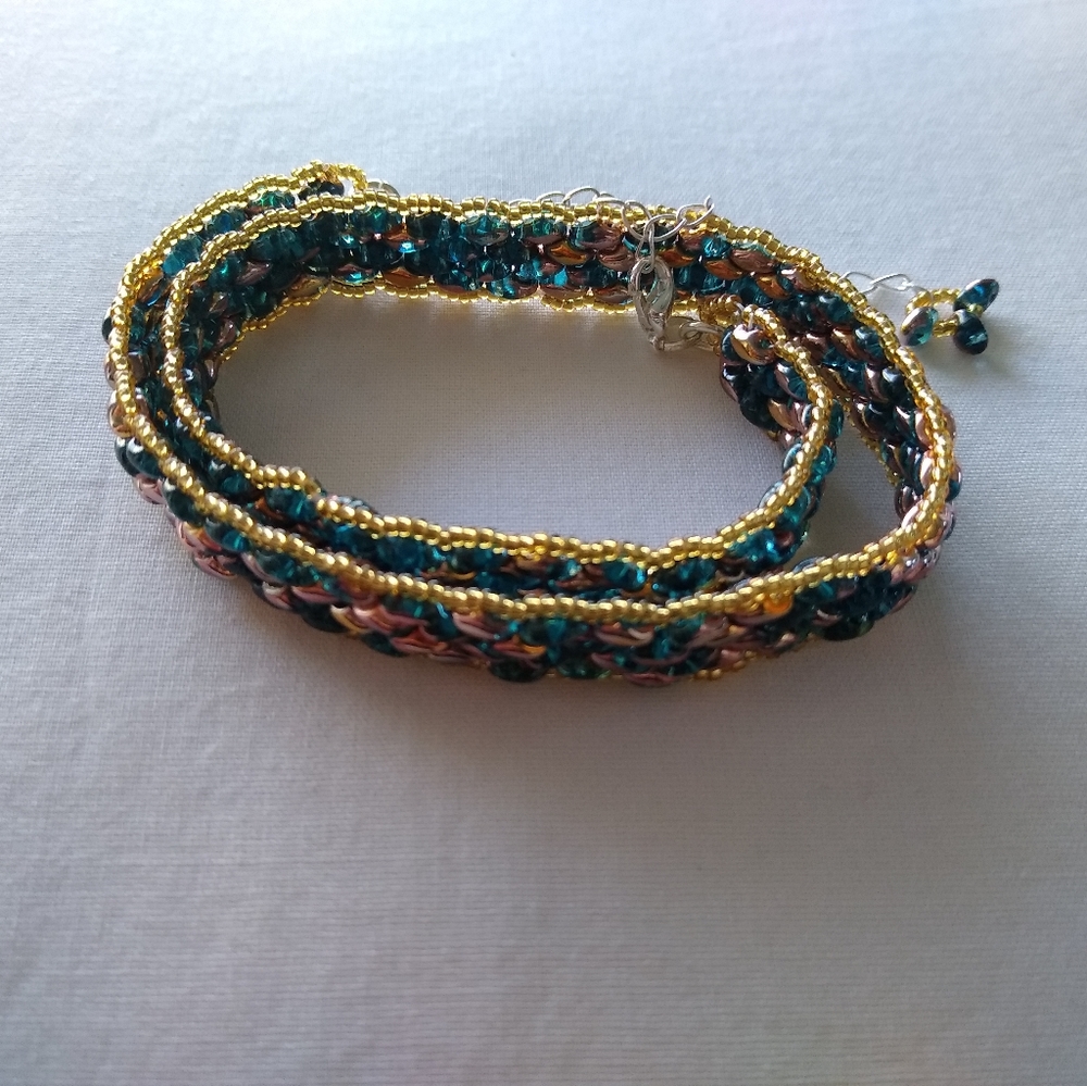 Double wrap super duo bracelet